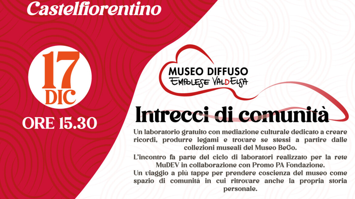 Intrecci di Comunità, laboratorio gratuito con mediazione culturale al Museo Be.Go.