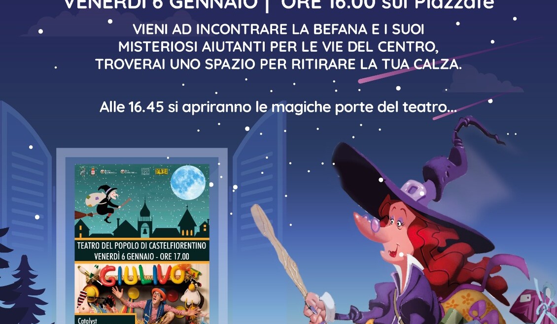 Venerdì 6 gennaio arriva la Befana
