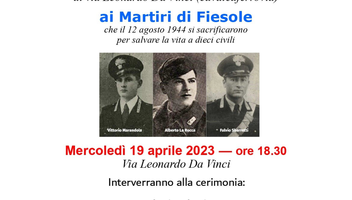 Intitolazione Ponte in via Leonardo da Vinci (cavalcaferrovia) ai Martiri di Fiesole