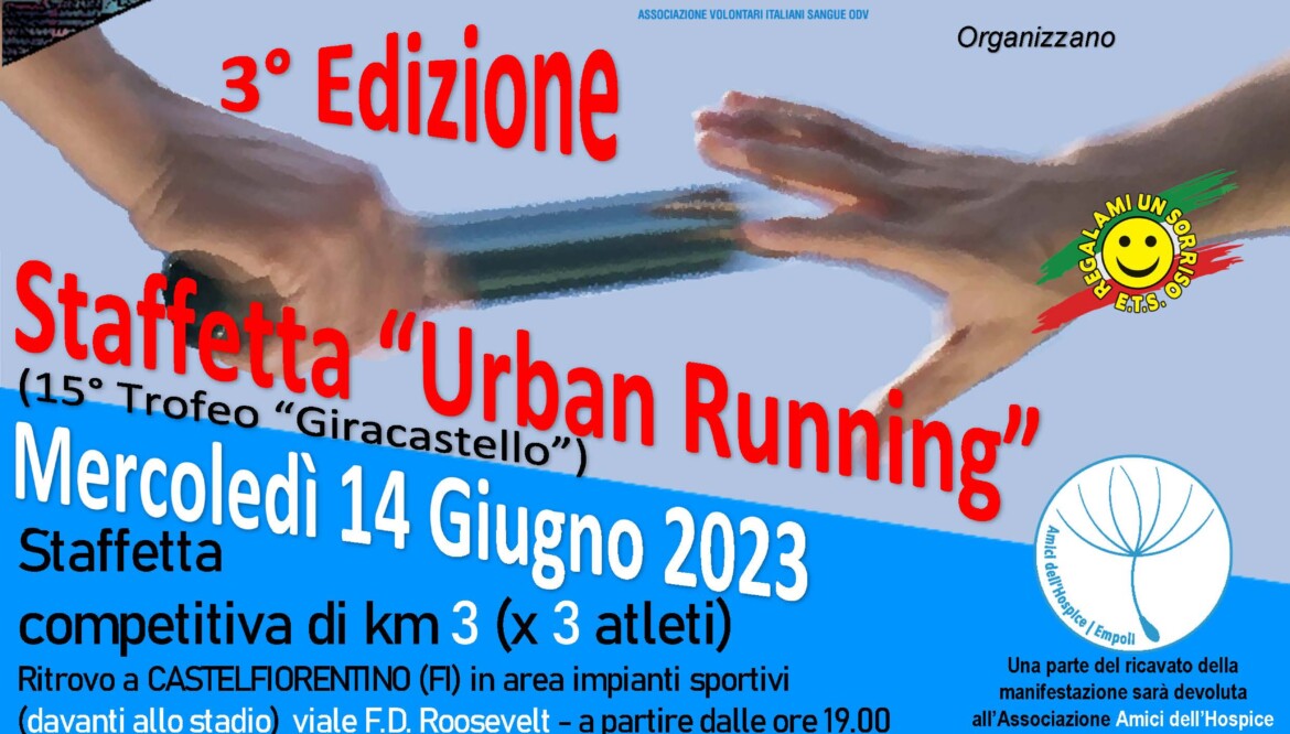 Urban Running, competitive relay race at the Castelfiorentino